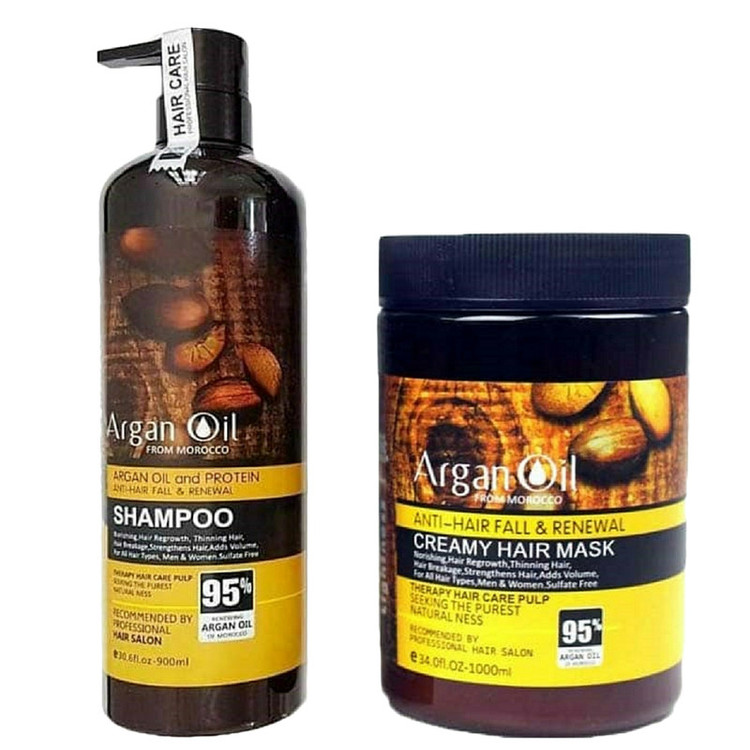 پک شامپو و ماسک مو لایتنس حاوی روغن ارگان اورجینال لیبل دار(ارسال رایگان)