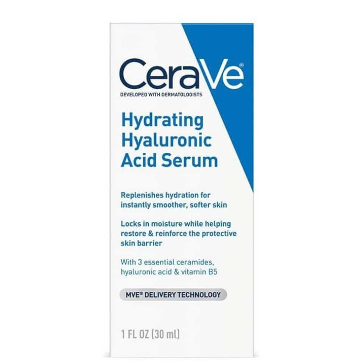 سرم آبرسان هیالورونیک اسید سراوی CeraVe حجم 30میل حاوی ویتامین B5مناسب پوست خشک(ارسال رایگان اورجینال)